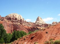 Some of the dome-shaped formations that give Capitol Reef its name.